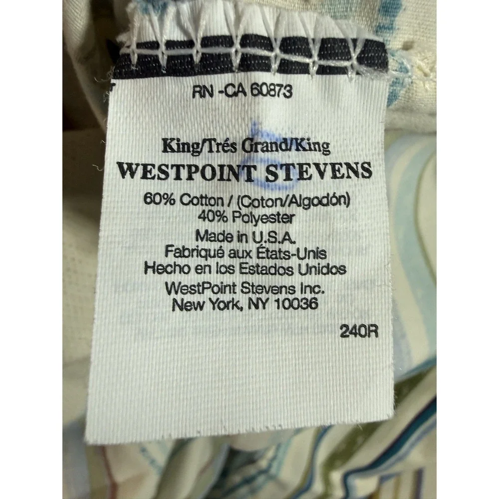 Westpoint Stevens Sheet Set Celestial KING 4pc Moon Stars Stripes Whimsigoth Y2K